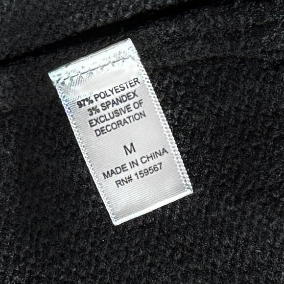 HAZEL MOON KNIT BLACK TEDDY BEAR CARDIGAN ICONIC TRENDING FALL FAVORITE MEDIUM - Picture 5 of 5